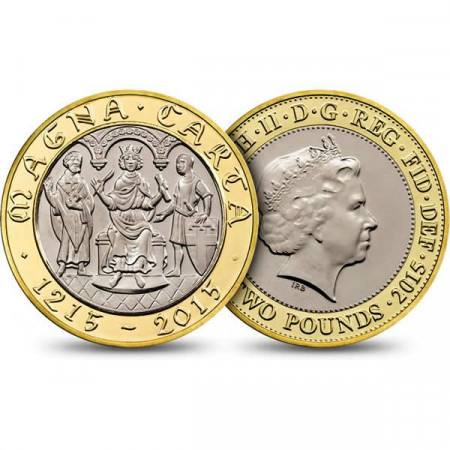 2015 * 2 Pounds Grande-Bretagne "800e Magna Carta"