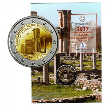 2017 * 2 Euro Grèce "Site Archéologique de Philippes" Coincard