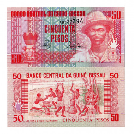 1990 * Billet Guinée-Bissau 50 Pesos (p10) NEUF 