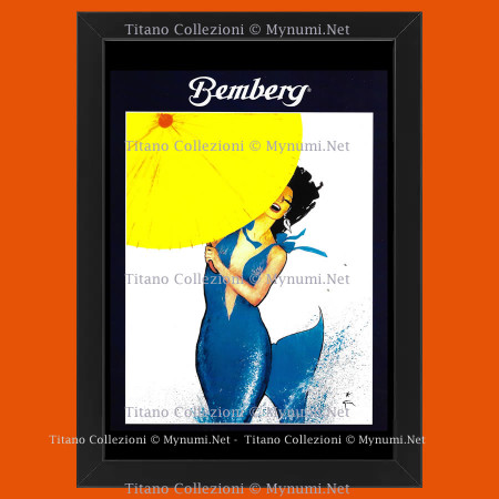2001 * Illustration d'Auteur 'René Gruau - Bemberg, La Sirène' en Cadre