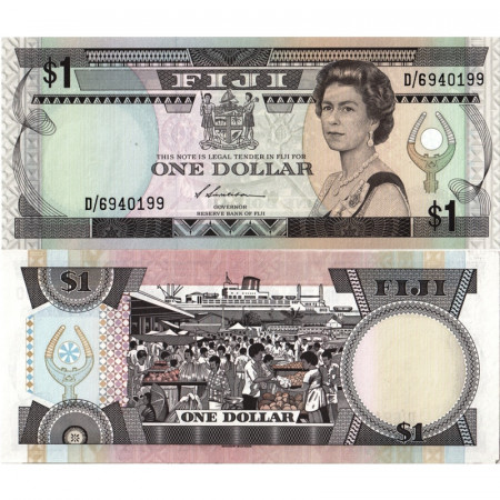 ND (1987) * Billet Fidji 1 Dollar "Elizabeth II" (p86a) NEUF