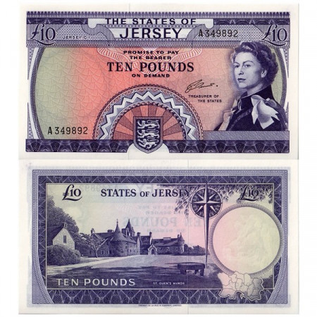 ND (1972) * Billet États de Jersey 10 Pounds (p10a) NEUF