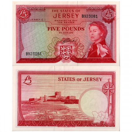 ND (1963) * Billet États de Jersey 5 Pounds (p9b) TTB+