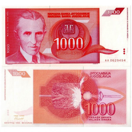 1992 * Billet Yougoslavie 1000 Dinara (p114) NEUF