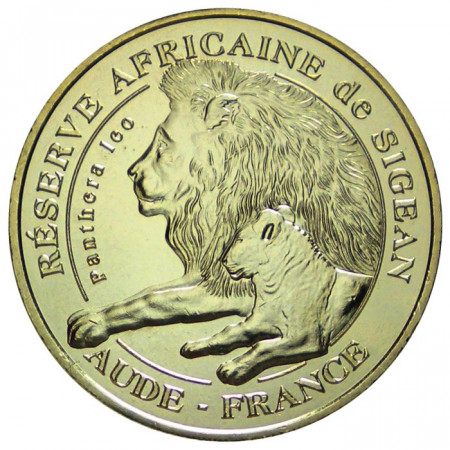 2012 * Medaille touristique Rèserve Africaine - Lion et Lionceau