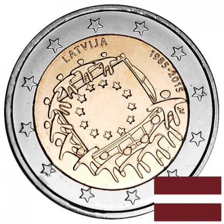 2015 * 2 Euro LETTONIE "30e Anniversaire du Drapeau Européen"