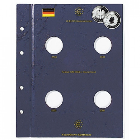 Feuille VISTA 4 pièces 10 Euro Coupe du Monde 2006 * LEUCHTTURM