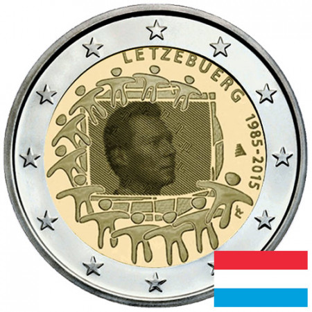 2015 * 2 Euro LUXEMBOURG "30e Anniversaire du Drapeau Européen"