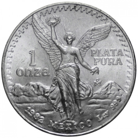 1982 * Mexique 1 OZ Once en argent Libertad