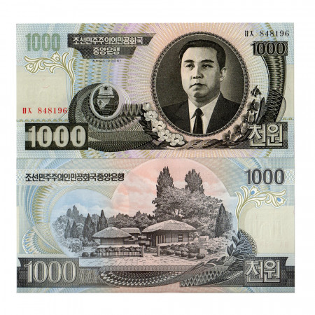 2006 * Billet Corée du Nord 1000 Won "Kim II Sung" (p45b) NEUF