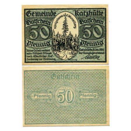 1920 * Notgeld Allemagne 50 Pfennig "Thuringe - Katzhütte" (K13.1)