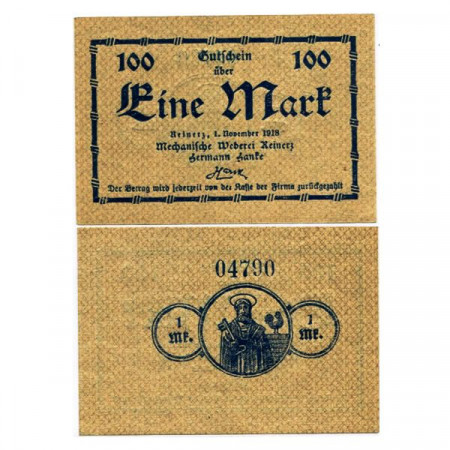 1918 * Notgeld Allemagne 1 Mark "Silésie (Pologne) - Reinerz" (442.02A)