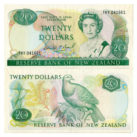ND (1981-92) * Billet Nouvelle-Zélande 20 Dollars "Élisabeth II" (p173c) SUP+