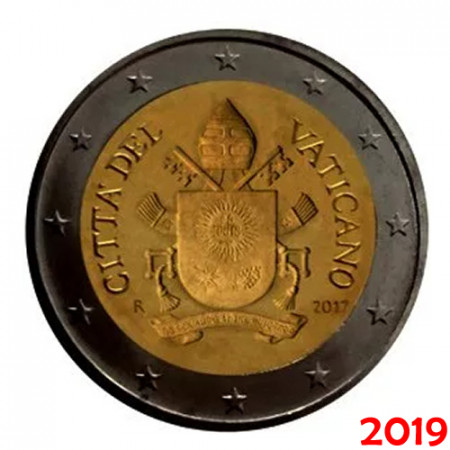 2019 * 2 Euro VATICANO "Armoiries du Pape François" An VI BU