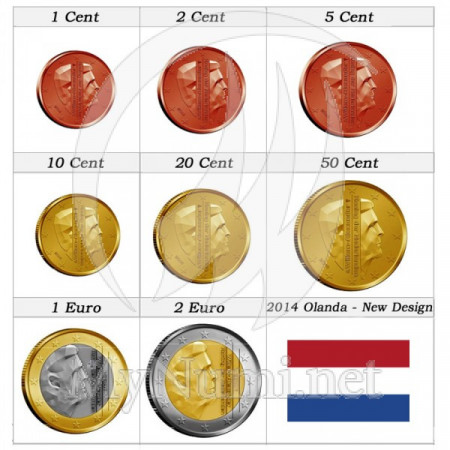 2019 * Série 8 Pièces Euro PAYS-BAS "Roi Willem-Alexander" UNC