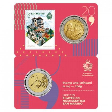 2019 * Coincard SAINT MARIN 2 Euro "Stamp and Coin - 04" BU