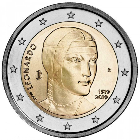 2019 * 2 Euro ITALIE "500e Mort de Léonard de Vinci" UNC