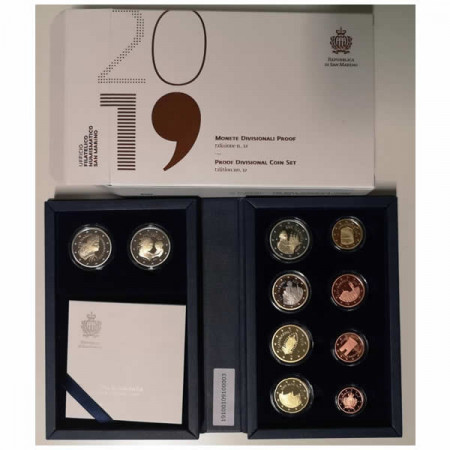 2019 * SAINT MARIN Coffret Officiel Euro "Leonardo Da Vinci - Filippo Lippi" BE