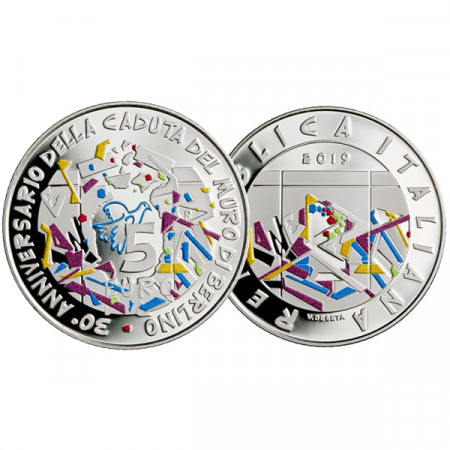 2019 * 5 Euro ITALIE "30e Chute du Mur de Berlin" BE