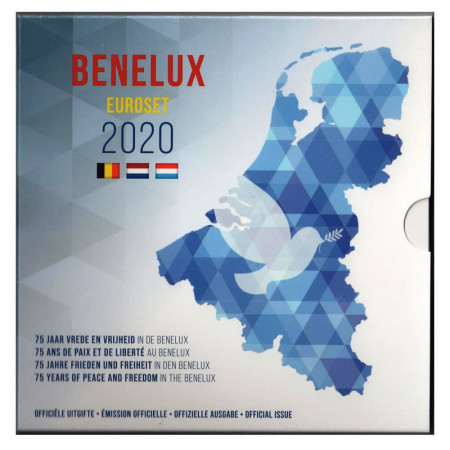 2020 * BENELUX Coffret Officiel Euro "75 Ans de Paix et de Liberté" BU 