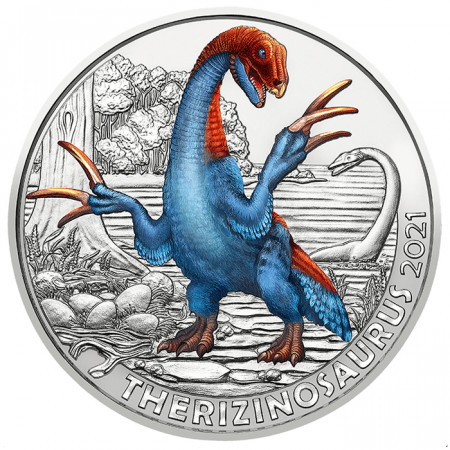 2021 * 3 Euro Colourful AUTRICHE "Supersaurs - Therizinosaurus" Coloré BU