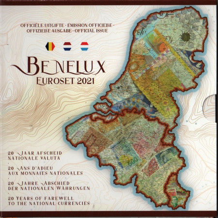 2021 * BENELUX Coffret Officiel Euro "20 Ans d'Adieu à la Monnaie" BU 