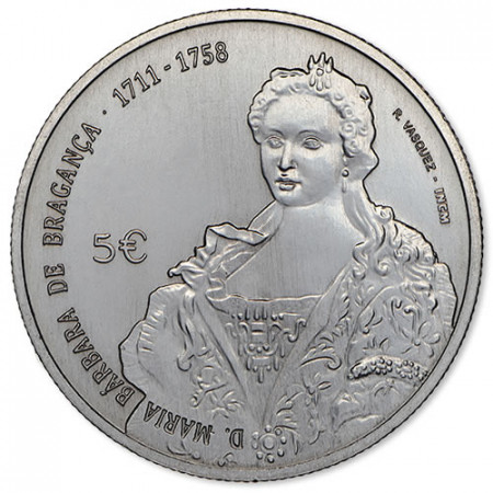 2017 * 5 Euro PORTUGAL "Marie-Barbara de Bragance" UNC