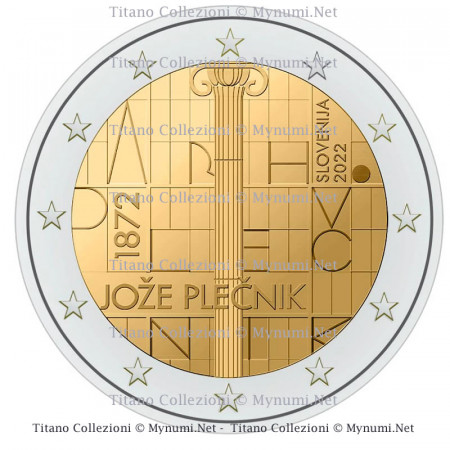 2022 * 2 Euro SLOVENIE "150 ans Naissance de Jože Plečnik" UNC