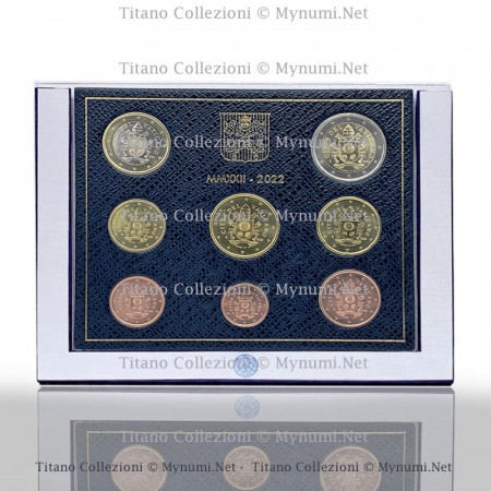 2022 * VATICAN Coffret Officiel 8 Pièces Pape François "An IX" BU