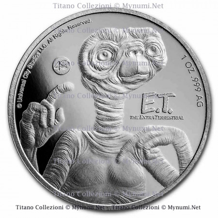 2022 * 2 Dollars Argent 1 OZ Niue - Nouvelle-Zélande "E.T. 40th Anniversary" BU