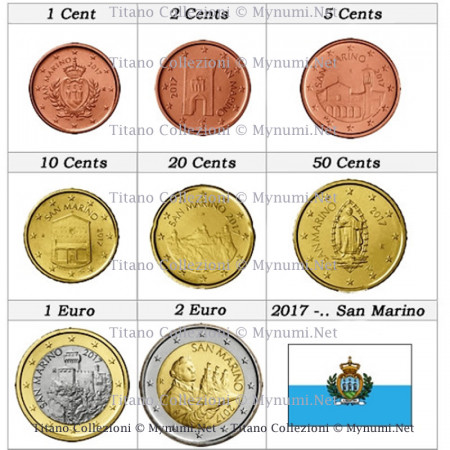 2022 * Série 8 Pièces Euro SAINT MARIN "New Design" BU