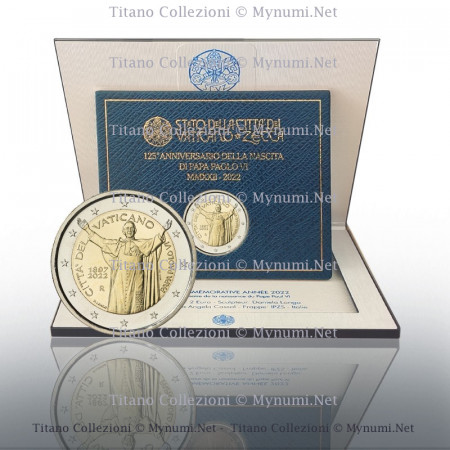 2022 * 2 Euro VATICAN "125e ​​Anniversaire de la Naissance du Pape Paul VI" BU