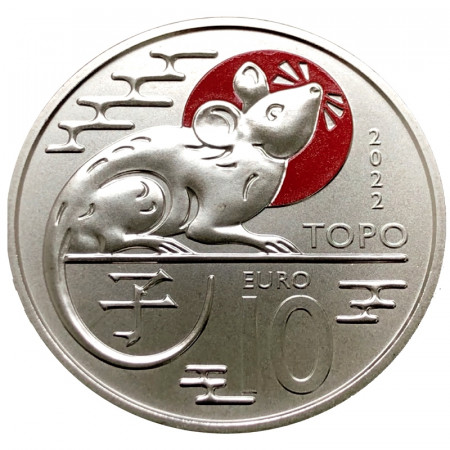 2022 * 10 Euro  SAINT MARIN "Année du Rat - Calendrier Lunaire Chinois" Coloré