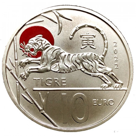 2022 * 10 Euro  SAINT MARIN "Année du Tigre - Calendrier Lunaire Chinois" Coloré