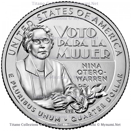 2022 * Quart de Dollar (25 Cents) États-Unis "American Women - Nina Otero-Warren" UNC