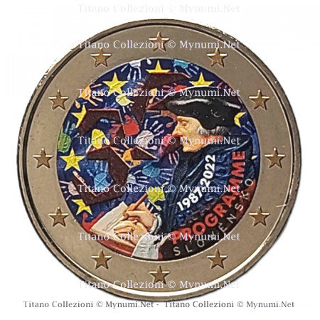 2022 * 2 Euro SLOVAQUIE "35e Anniversaire du Progamme Erasmus" Coloré