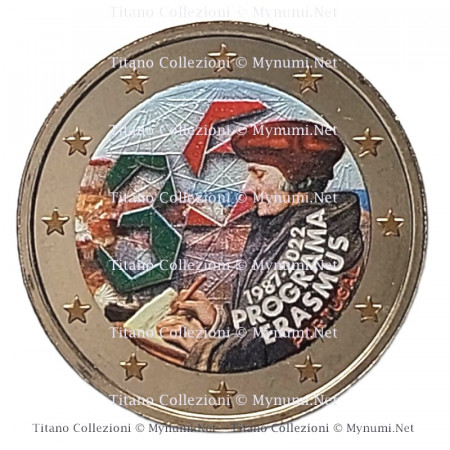 2022 * 2 Euro PORTUGAL "35e Anniversaire du Progamme Erasmus" Coloré