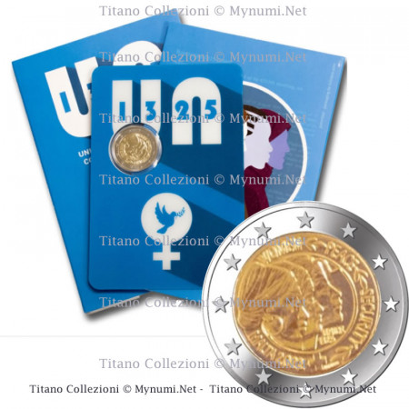 2022 * 2 Euro MALTE "Nations Unies Paix et Sécurité pour les Femmes" FDC Coincard