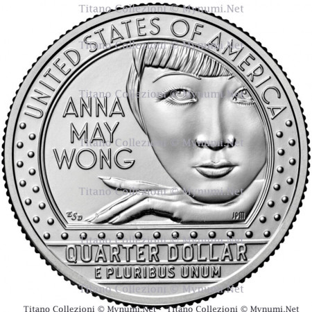 2022 * Quart de Dollar (25 Cents) États-Unis "American Women - Anna May Wong" UNC