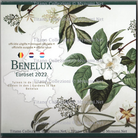 2022 * BENELUX Coffret Officiel Euro "Gardens in the Benelux" BU 