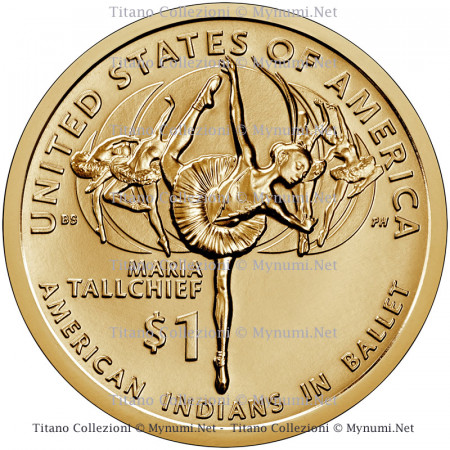 2023 * 1 Dollar États-Unis "Maria Tallchief and American Indians in Ballet" UNC