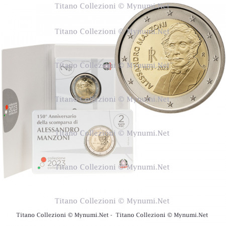 2023 * 2 Euro ITALIE "150e Mort de Alessandro Manzoni" Coincard BU