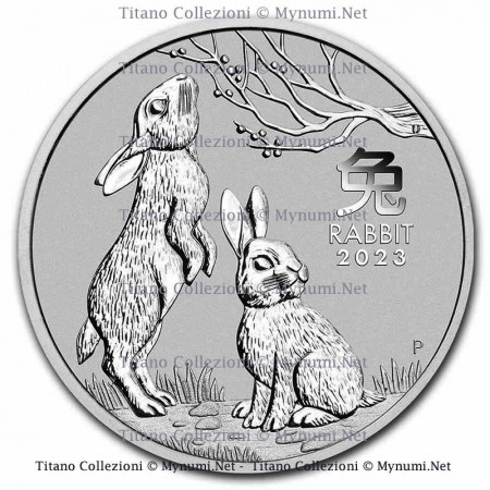 2023 * 1 Dollar Argent 1 OZ Australie "Lunar III - An du Lapin" BU