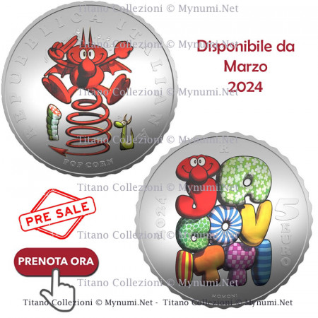 2024 * 5 Euro ITALIE "Série BD - Jacovitti - POP CORN" BU