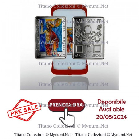 2024 * 25 Euro Argent VATICAN "Sainte Pâques - Résurrection" Coloré BE