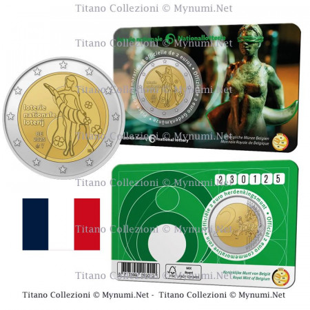 2025 * 2 Euro BELGIQUE "Loterie Nationale Belge" Version Français Coincard