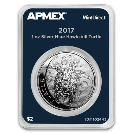 2017 * 2 Dollars Argent 1 OZ Niue - Nouvelle-Zélande "Tortue TAKU" BU