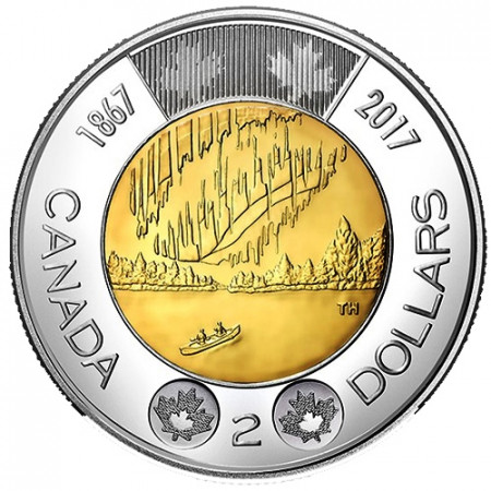 2017 * 2 Dollars (Toonie) Canada "150th Anniversary - My Canada, My Inspiration" UNC