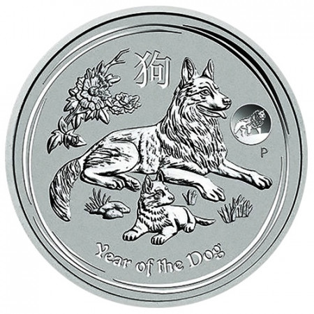 2018 * 1 Dollar Argent 1 OZ Australie "An du Chien - Lion" Privy Mark BU