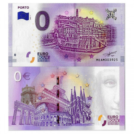 2018-1 * Billet Souvenir Portugal Union Européenne 0 Euro "City of Porto" NEUF